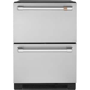 5.7 cu. ft. Built-in Undercounter Dual-Drawer Refrigerator with Multi Purpose Storage Options in Stainless Steel