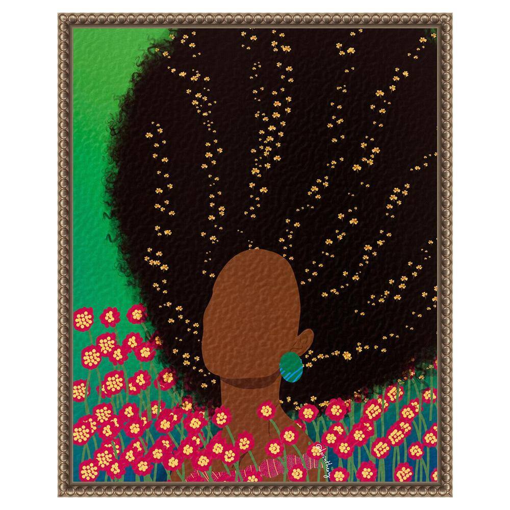 Amanti Art Dreamer with Flowers in Her Hair by Lorintheory Canvas Wall Art Print Framed 16 x 20-in.