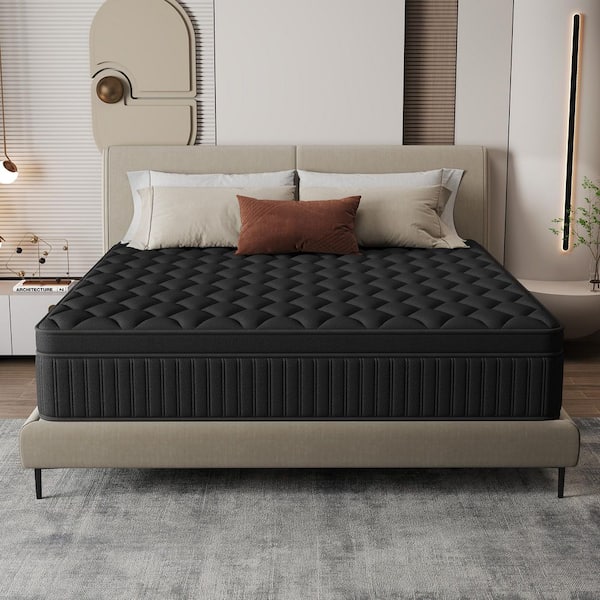 Crystli King Medium Gel Memory Foam 12 in. Hybrid Mattress