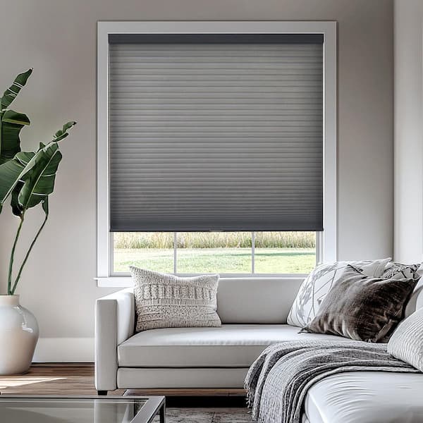 Cut-to-Size Morning Fog Cordless Light Filtering Privacy Cellular Shades 53 x 64 in. L