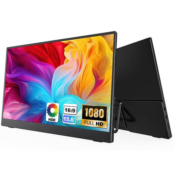 phyfalip 15.6 in. FHD 1080P USB-C Portable Monitor with Adjustable Stand, HDR IPS Screen