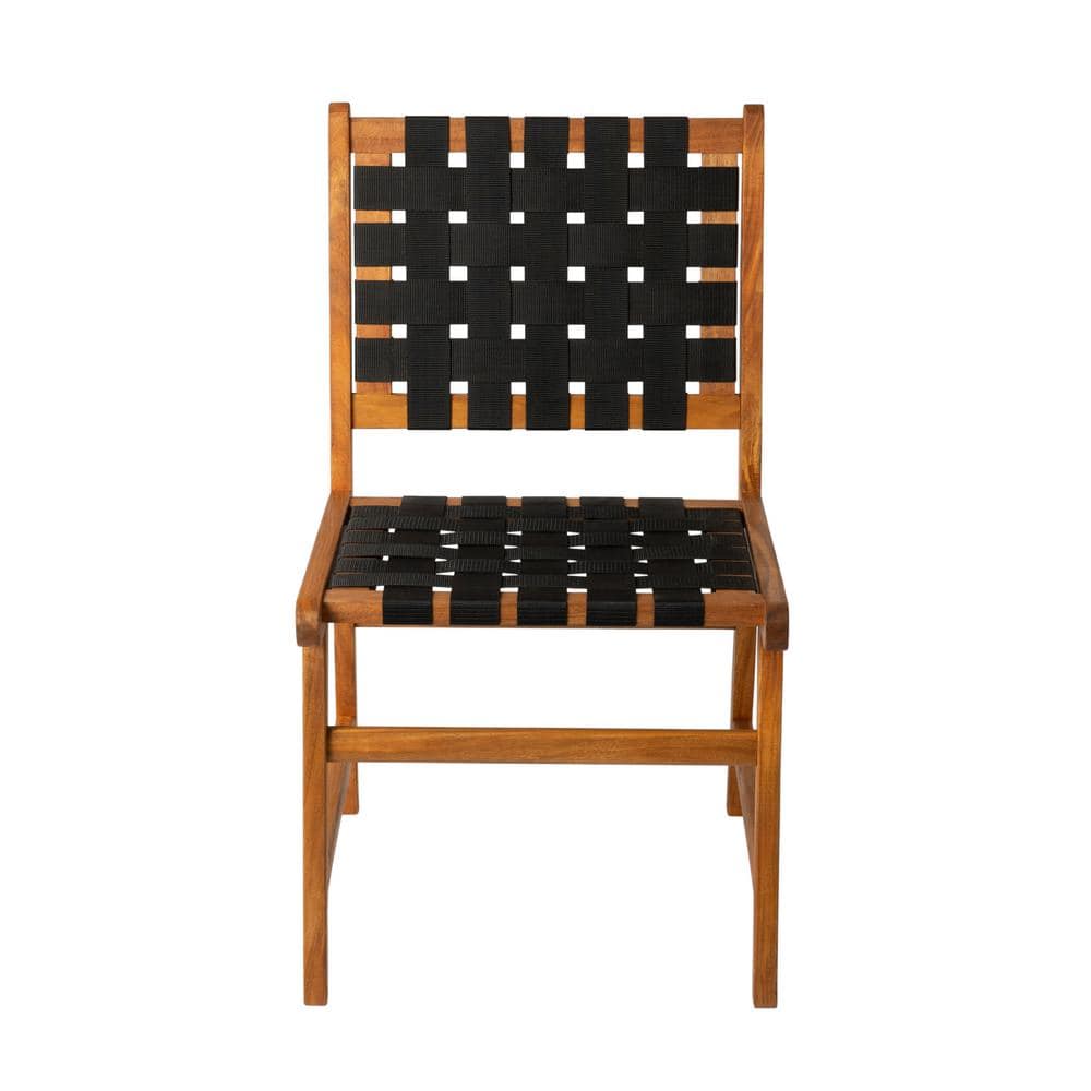 Sava Teak-Toned Acacia Wood Armless Dining Chair