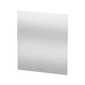 Light and Mirror 1.25 in. W x 27.5 in. H Rectangular Frameless Wall Mount Bathroom Vanity Mirror in White