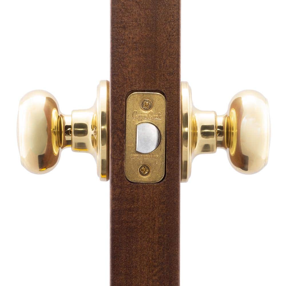 Polished Brass Colonial Style Passage Door Knob