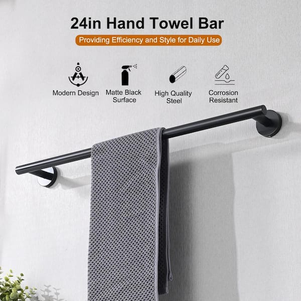 Cheap 304 Stainless Steel Double Robe Towel Hook Matte Black Hand Towel  Holder Towel Hooks Bathroom