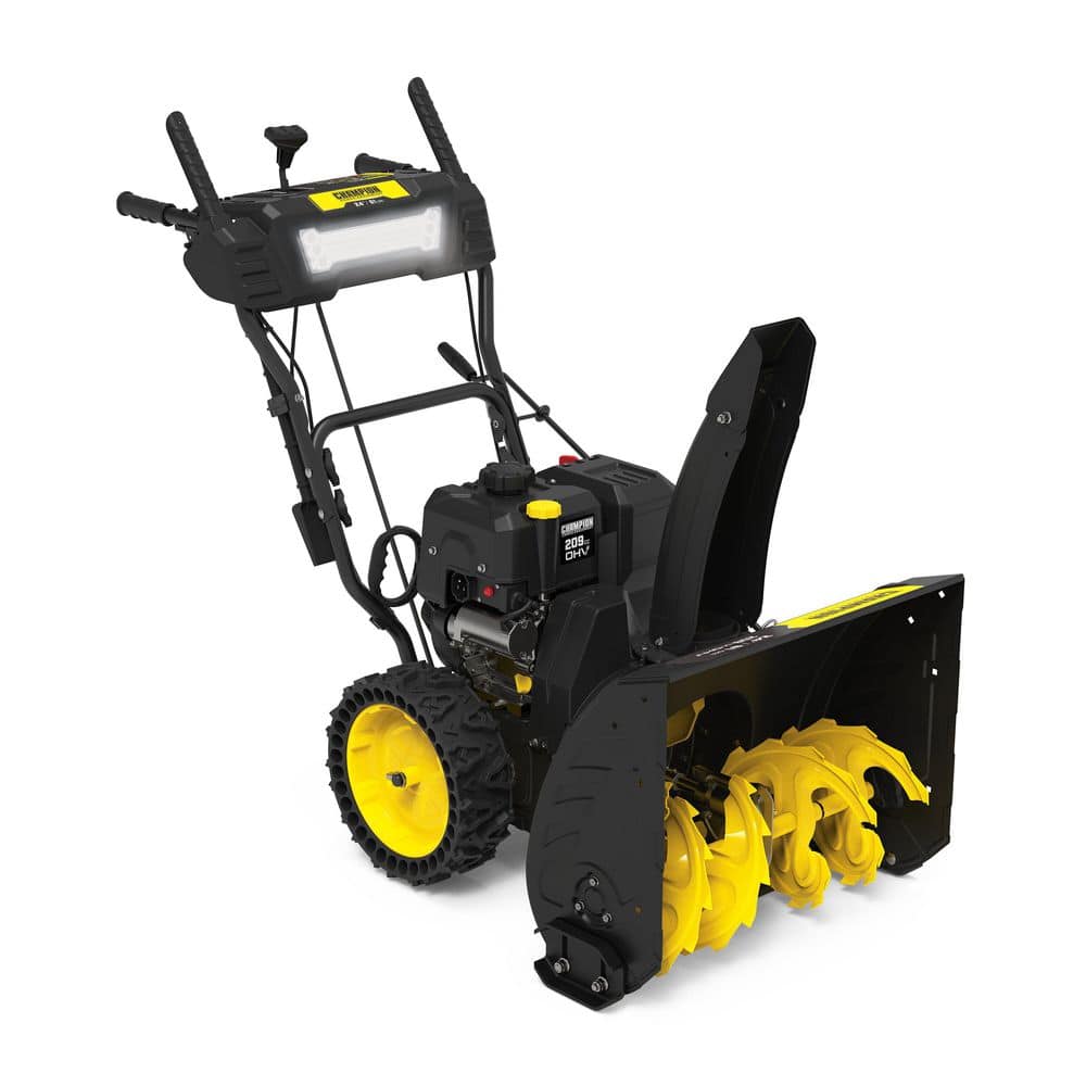 Champion Power Equipment 24 in. 209cc Electric Start 2-Stage Self-Propelled Gas Snow Blower with EZ Turn, LED Headlight and Chute Control