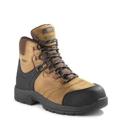 Men's Journey Waterproof Work Boots - Composite Toe - Brown Size 13(W)