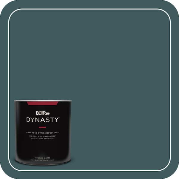 BEHR DYNASTY 1 qt. #510F-7 Teal Forest Matte Interior Stain-Blocking Paint & Primer