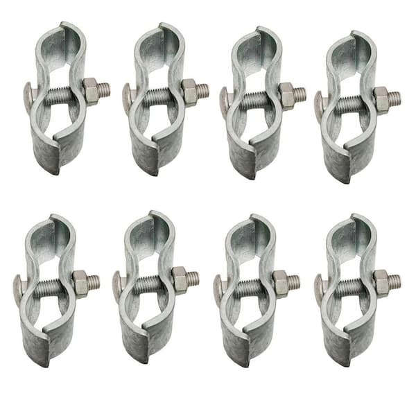 8-Piece Chain Link Fence Panel Clamps for 1-3/8 in. Chain Link Fence Pipe Panel Frames and Dog kennels