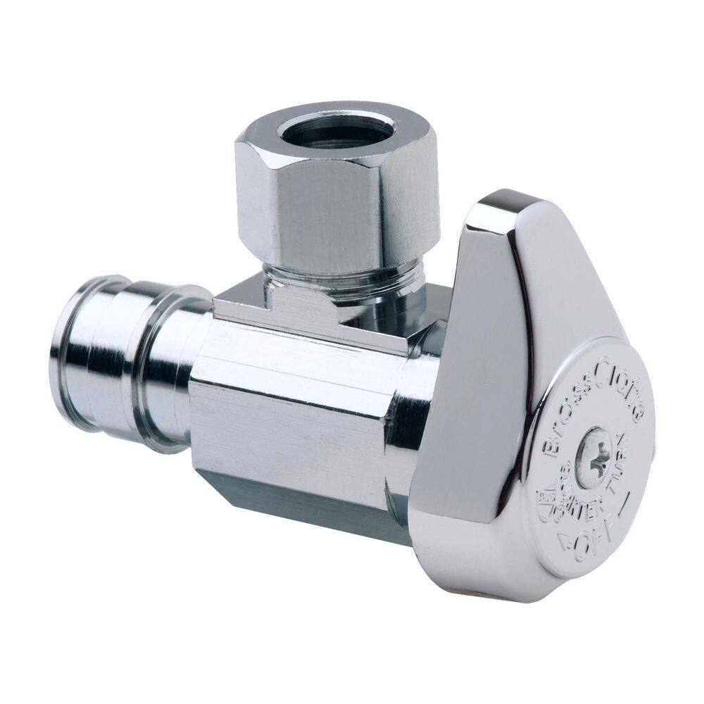 1/2 in. Nom Cold Expansion Inlet x 3/8 in. OD Comp Outlet Brass 1/4-Turn Angle Stop less Nut/Sleeve price history on PriceWatchPro