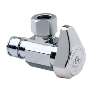 1/2 in. Nom Cold Expansion Inlet x 3/8 in. OD Comp Outlet Brass 1/4-Turn Angle Stop less Nut/Sleeve