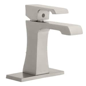 Adelyn 4 in. Centerset Single-Handle High-Arc Bathroom Faucet in Brushed Nickel