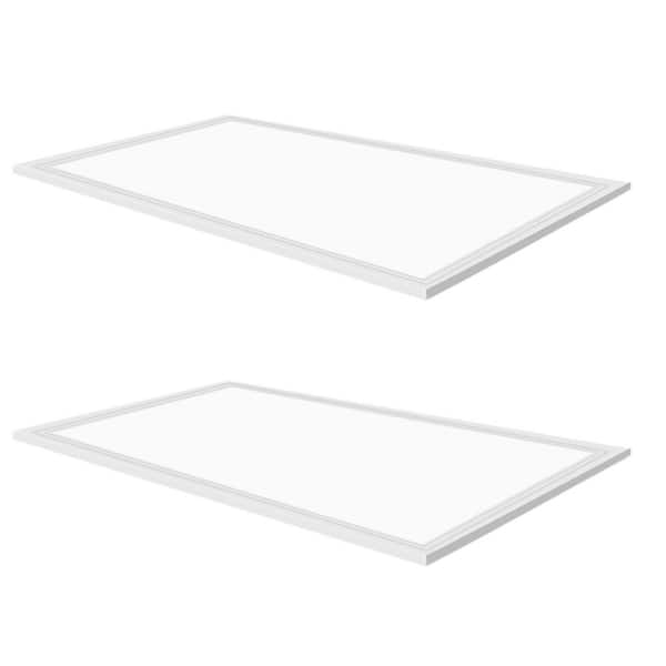 2-Pack 2 ft. x 4 ft. 5000K White Flat Panel Integrated LED 7800LM Commercial Light Fixture