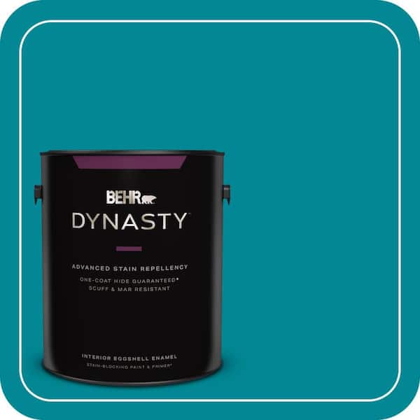 BEHR DYNASTY 1 gal. Home Decorators Collection #HDC-SM16-06 Blue Slushie Eggshell Enamel Interior Stain-Blocking Paint & Primer