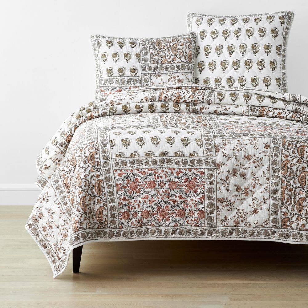 The Company Store Indira Ivory King Cotton Quilt 51006QKIVORY The