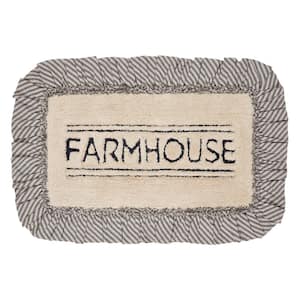 Sawyer Mill 20 in. x 30 in. Charcoal Farmhouse Bathmat