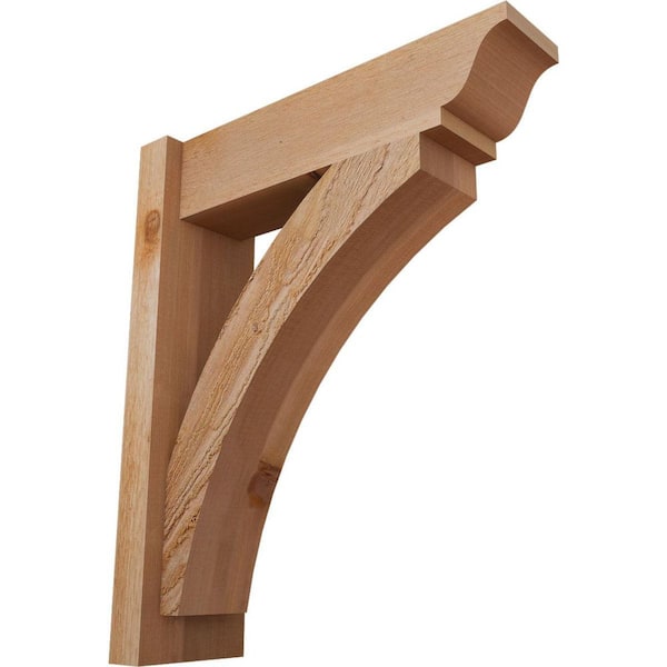 Ekena Millwork 6 in. x 24 in. x 20 in. Western Red Cedar Thorton Traditional Rough Sawn Outlooker
