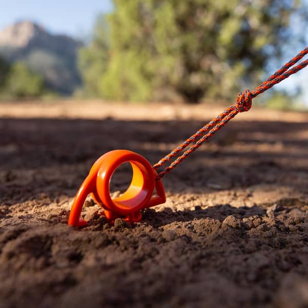 Nite Ize Orange Screw Ultimate Ground Anchor-Small-4 Pack-Bright