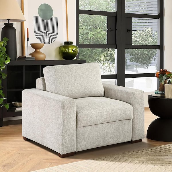 Lazzara Deleon Microfiber Upholstery Sand Arm Chair