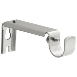 Rod Desyne Satin Nickel Steel Single 3 in. Projection Curtain Rod ...