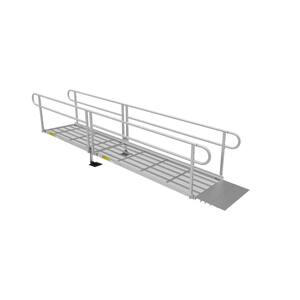 PATHWAY 3G 14 ft. Wheelchair Ramp Kit with Expanded Metal Surface and Two-line Handrails