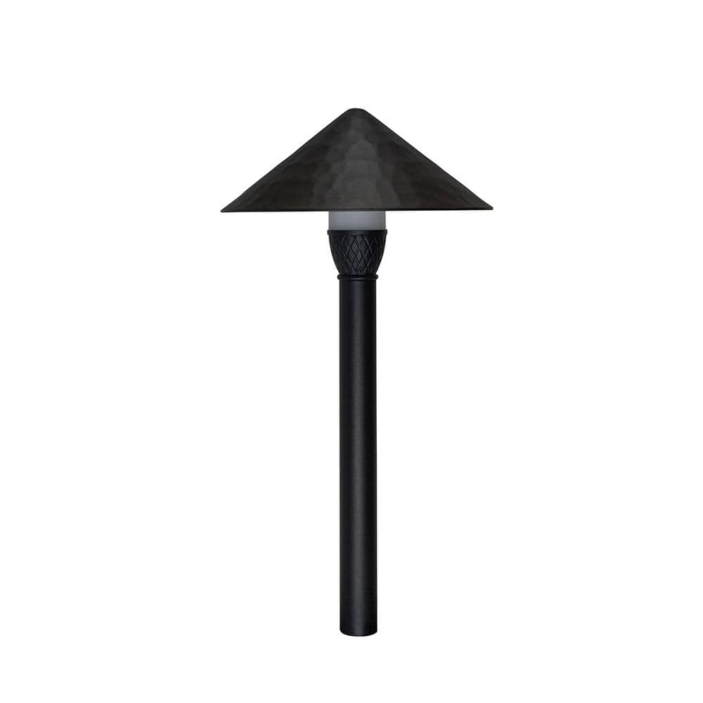 Plug-N-Go Black Aluminum LED Pathway Light with Dusk-to-Dawn Sensor