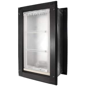 10 in. x 19 in. Large Single Flap for Walls with Black Aluminum Frame