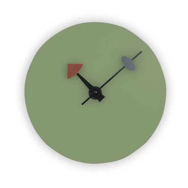 Leisuremod Manchester Mint Analog Wood Non-Ticking Wall Clock