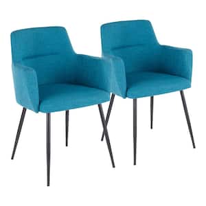Andrew Contemporary Teal Dining/Accent Chair (Set of 2)
