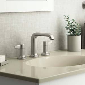 Ashan 8 in. Widespread 2-Handle Bathroom Faucet in Vibrant Brushed Nickel