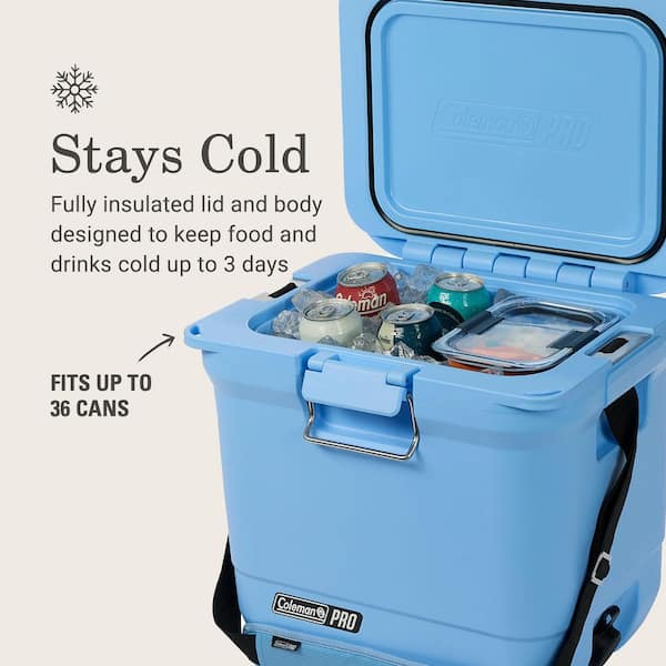 Coleman Pro 25 qt. Premium Hard Cooler, Blue Sky 2214183 - The
