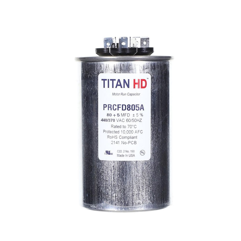 80 Plus 5 MFD, 440-Volt/370-Volt Dual Voltage Round Run Capacitor price history on PriceWatchPro