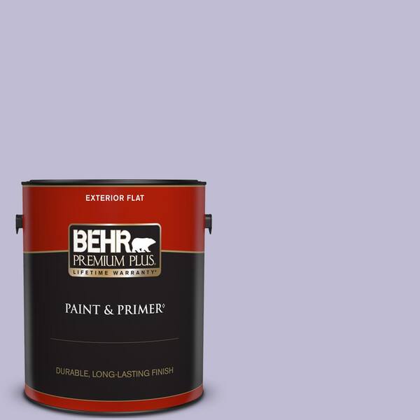 BEHR PREMIUM PLUS 1 gal. #640C-3 Twilight Pearl Flat Exterior Paint & Primer