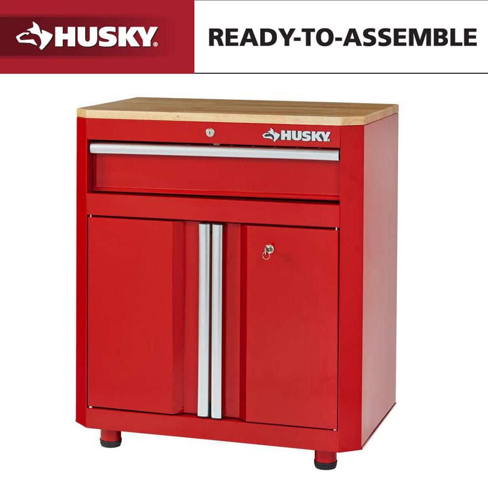 Ready-to-Assemble 24-Gauge Steel 1-Drawer 2-Door Garage Base Cabinet in Red (28 in. W x 32.8 in. H x 18.3 in. D) price history on PriceWatchPro