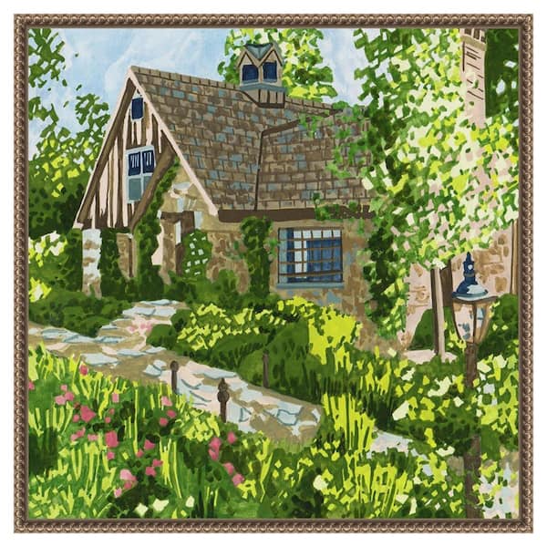 Amanti Art They Find a Way I by Melissa Wang 22 in. W x 22 in. H. Canvas Wall Art Print Framed in Bronze