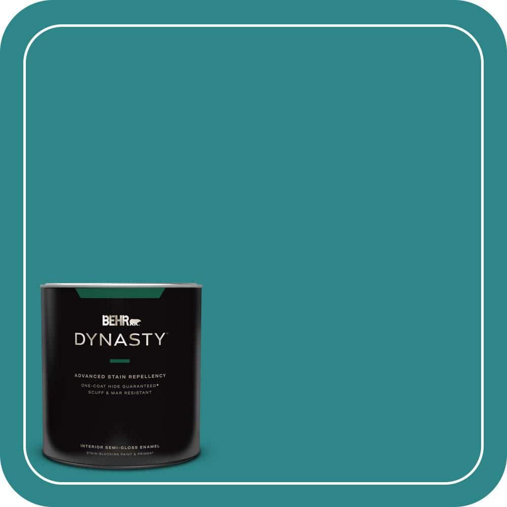 1 qt. #M460-6 Thai Teal One-Coat Hide Semi-Gloss Enamel Interior Stain-Blocking Paint and Primer price history on PriceWatchPro