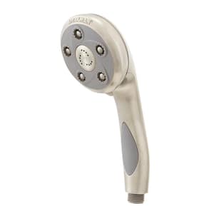 3-Spray 3.8 in. Single Wall Mount Handheld Adjustable Shower Head in Brushed Nickel