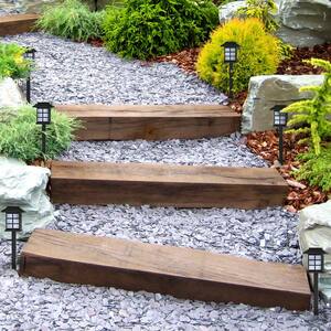 Black Outdoor Lantern Solar Landscaping Light (Set of 6)