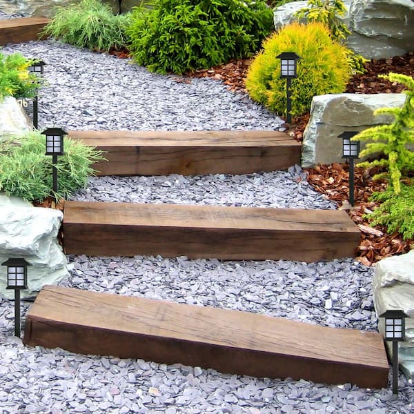 Black Outdoor Lantern Solar Landscaping Light (Set of 6)
