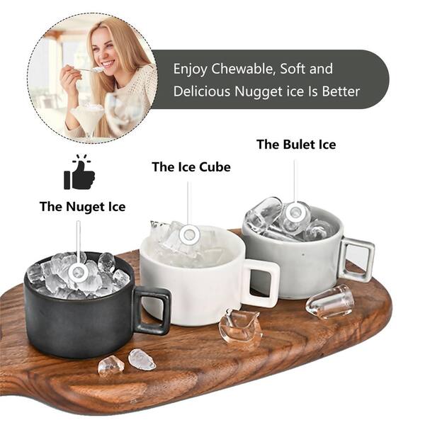 Unbranded - 44 lbs. Freestanding Ice Maker in silver