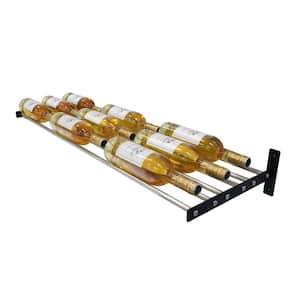 9-Bottle Stainless Steal Wall-Mounted Wine Rack