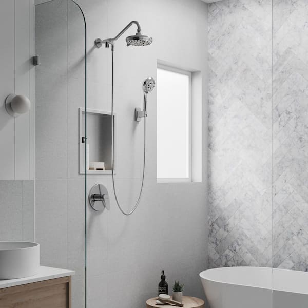 PULSE Showerspas 6-spray 7 in. Dual Shower Head and Handheld