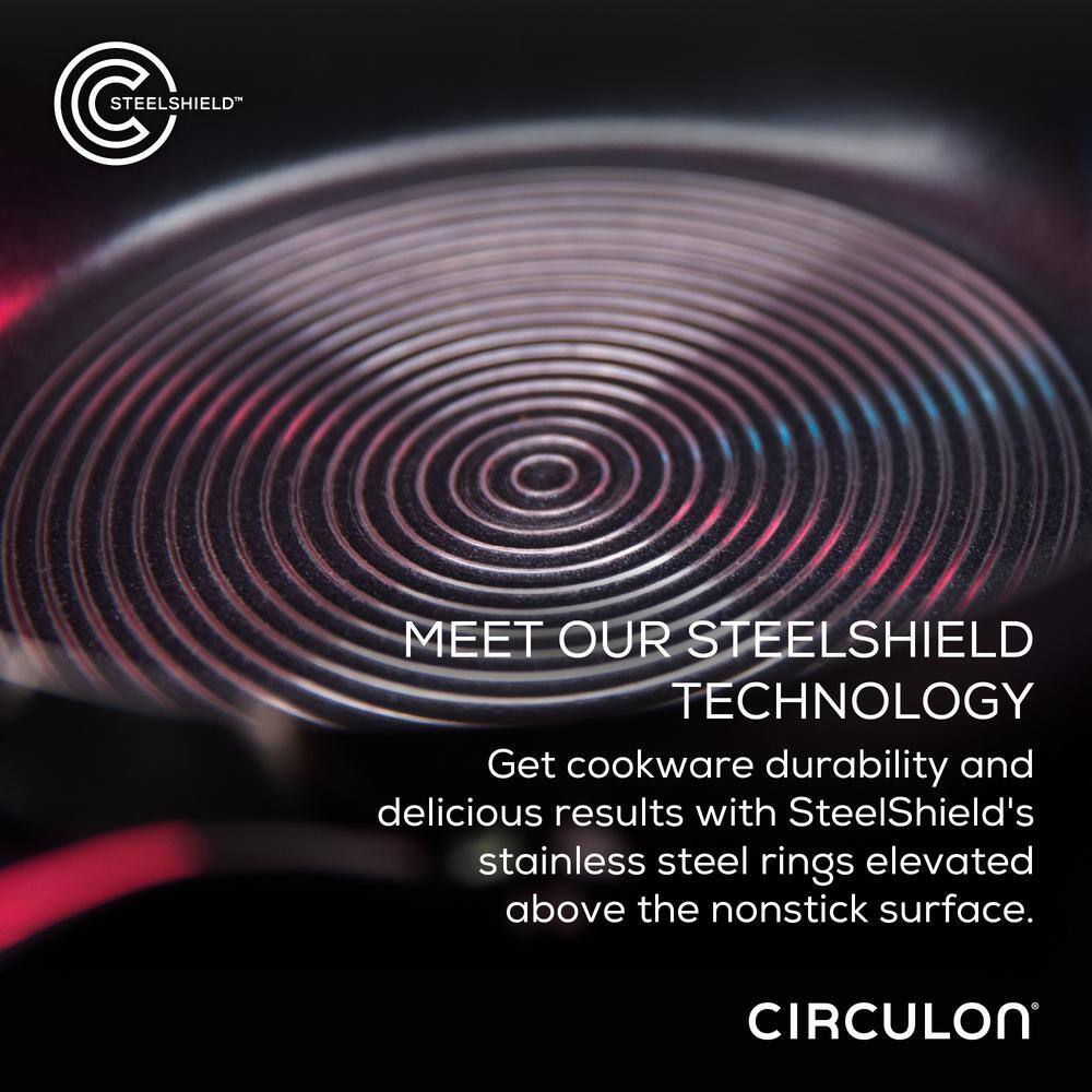 Circulon 11-Piece Stainless Steel Induction Cookware Set with Nonstick Technology