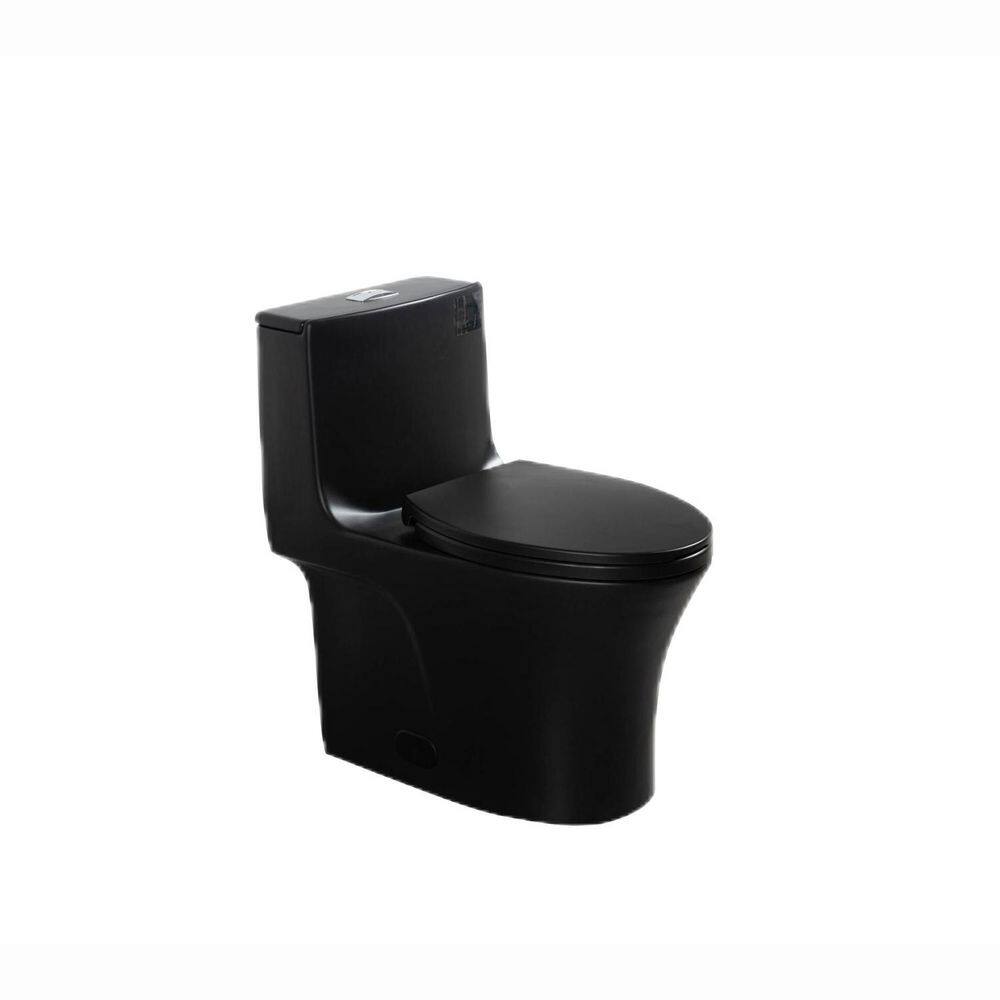 1.1/1.6 GPF Dual-Flush One-Piece Elongated Comfort-Height Toilet in Matte Black Soft-Close Seat Included price history on PriceWatchPro