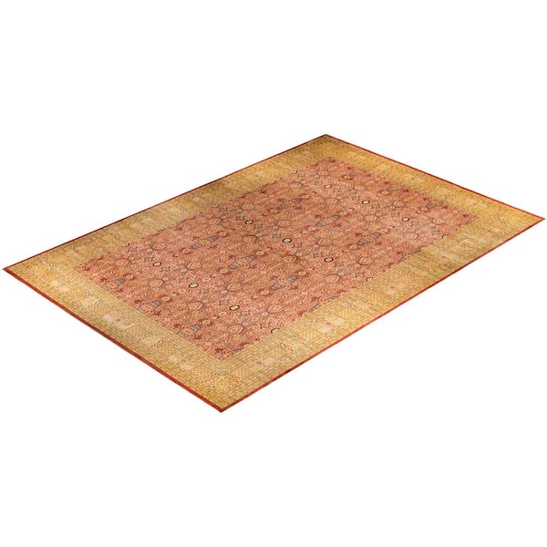 Mogul One-of-a-Kind Handmade Orange 18 ft. 1 in. x 12 ft. 3 in. Indoor Area Rug