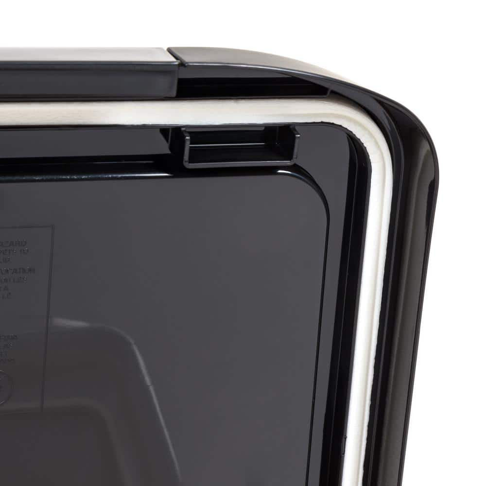 Clear Black 25 lb Airtight Plastic Pet Food Container