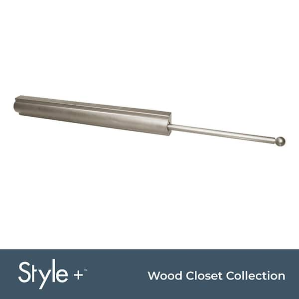 Style+ 13 in. Satin Nickel Sliding Valet Rod