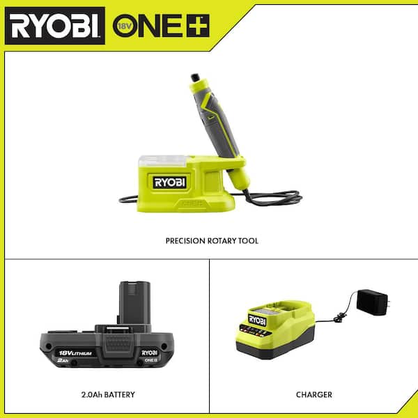 ONE+ 18V Cordless Precision Rotary Tool with 2.0 Ah Battery and Charger