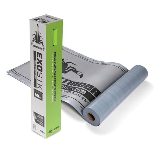 EXOSTK 40 MIL 200 sq. ft. High Temp Peel and Stick Roofing Underlayment
