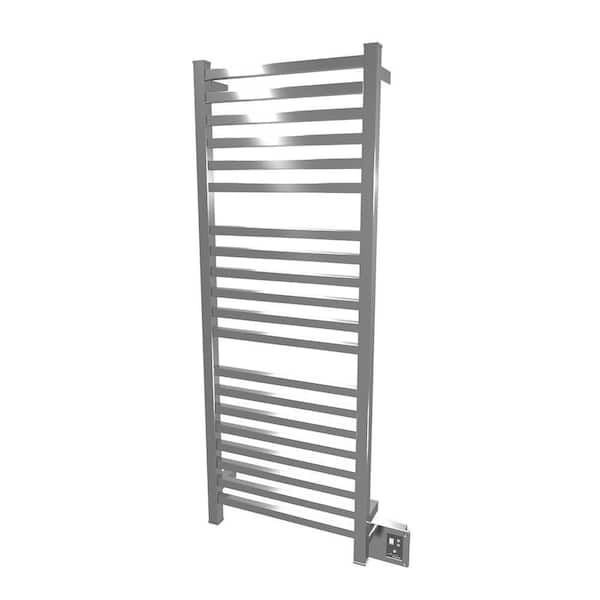 Amba Quadro Q-2054 20.5 in. W x 54.5 in. H 20-Bar Electric Towel Warmer in Brushed Stainless Steel